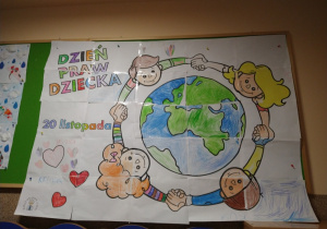 gotowy plakat wykonany przez dzieci