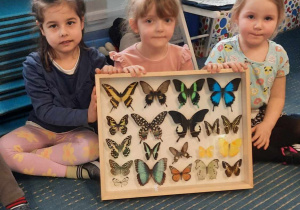 Dzieci prezentują motyle
