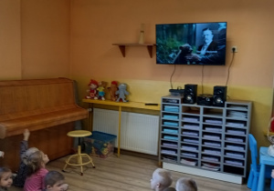 oglądanie filmu o pluszowym misiu