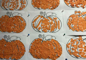 Prace dzieci - wydzieranka.