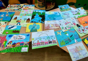 Prace konkursowe wykonane przez dzieci.