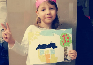 Hania z grupy 5 zrobiła piękną wydzierankę