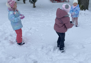 Wspólne zabawy na śniegu