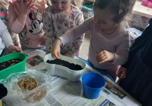 Dzieci zakładają zielony kącik