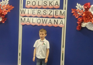 Staś recytuje wiersz E. Krystek-Jones "Polska"