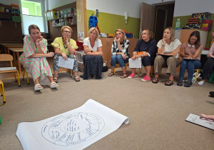 Kadra uczestniczy w szkoleniu z Nowej Podstawy Programowej.